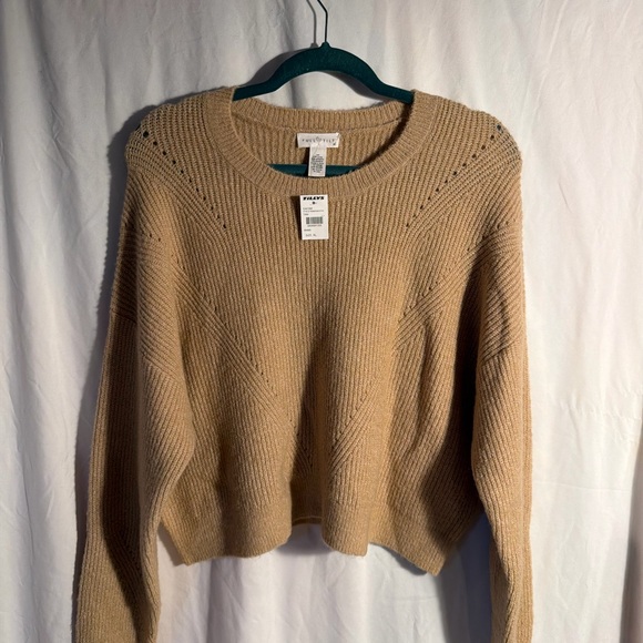 Full Tilt Sweaters - Full Tilt Tan Crew Neck Sweater